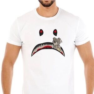 Avenue George V Paris T-Shirt Luxury Men's Shorts sleeve White Shirt rhinestone